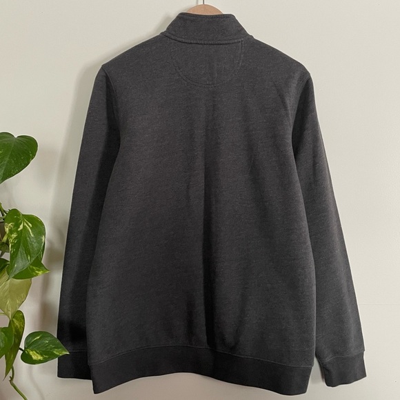 Croft & Barrow Men's Charcoal Gray 1/4 Zip Fleece Pullover Sweater Size M - Picture 8 of 8